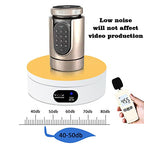 YVV Electric Rotating Display Stand 360°Automatic Mute Photography Rotating Turntable Stand,Cup Display Turner Stand, Rotating Base for Glitter Tumblers Making Supplies Spinner, Record Video 16CM - size: 6.29 * 1.96 inch