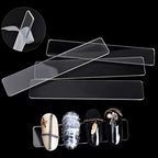 BetterJonny 1PCS Transparent Acrylic Nail Art Display Holder, 50PCS Stand With 3M Double Sided Tape for Professional Salon False Sample Display - color: transparent