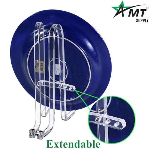 AMT 12 Inch Acrylic Plate Display Stand - Holder + Frame, Picture, Decorative Plate, Book, Photo Easel - color: 12 Inch