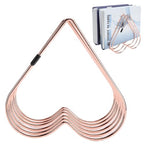 Desktop Storage Rack, Telescopic Book Stand Organizer, Office Supplies Holder, Rose Gold - color: Rose Gold