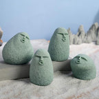 Cute Stone Primitive Man Figurine: Funny Stoneman Statue for Outdoor Decor, Carving Face Garden Home Decoration Fish Tank Ornament - Stone Man D - style: Stone Man D