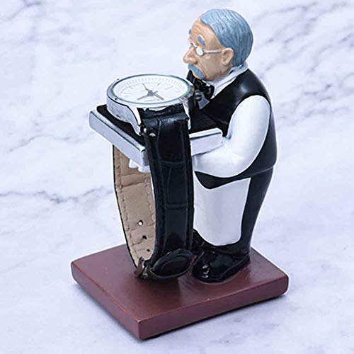 Cute Resin Watch Display Stand, Housekeeper/Astronaut Resin Figurine Jewelry Watch Organizer, Eyeglass Bracelet WristWatch Display Holder for Office Desktop Home Store Decoration(SIZE:Old Housekeeper) - size: Old Housekeeper