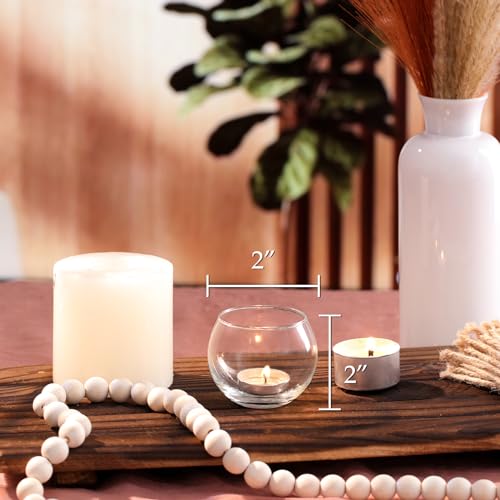 LAMORGIFT 24 Pcs Clear Candle Holders for Table Centerpieces- Small Glass Votive Candle Holders for Standard Tealights, Wedding, Bridal Shower, Birthday Party Table Decorations - color: Clear