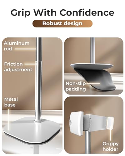 COOPER ChatStand, [Gift Family Pack], Adjustable Cell Phone Stand for Desk, Phone Stand for Recording, iPhone Holder, Small Tripod for iPhone, Fits Samsung, Android Smartphones, (Frost White, 2-Pack) - color: x2 Pack - All White
