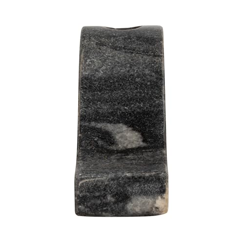 Bloomingville Marble Wave Double Taper Candle Holder, Grey - color: Gray