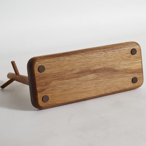 Solid Acacia Wood Key Tray and Bowl for Entryway Table - Jewelry Tray With 3 Hooks, Open Storage for Wallet, Glasses, Watches, Lipstick (Acacia, Rectangle) - color: Acacia, size: Rectangle