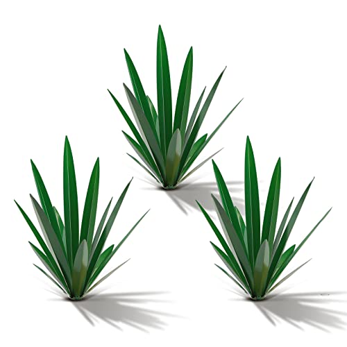 Homight Metal Tequila Country Sculpture DIY Tequila Plant Home Decor Country Tequila Garden Ornament Indooutdoor Statuette Patio Lawn Patio Stake Decoration Gift to The Garden… - color: 3 Large Green