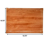 Gift Boutique 10 Wood Trays Rustic Brown Wooden Look Rectangle Serving Platters 10.75" x 15.75" Heavy Duty Disposable Paper Cardboard Tray for Dessert