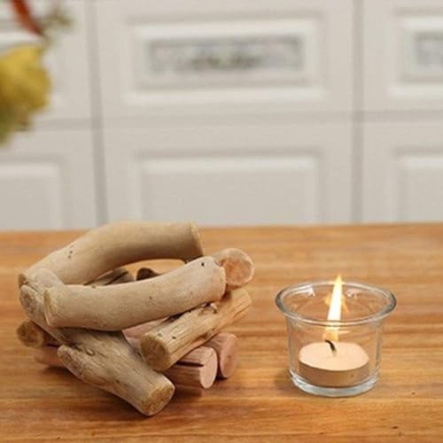Sziqiqi Handmade Wooden Tea Light Candle Holder with Glass Cup Rustic Country Coastal Style for Farmhouse Home Decoration Seaside Decor Holoday Wedding Decoration Pack of 2 - size: Pack of 2