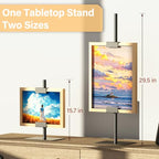 HzTinT 1PCS Tabletop Picture Frame Stand,Heavy Metal Base Adjustable Size Table Easels for Display,Picture Frame Holder Art Display Stand for Signs, Canvas