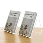 Acrylic Book Stand, Book Display Holder 8.5 x 11, Clear Acrylic Display Easel Transparent Display Stand Holder Tablet Holder for Album, CD, Magazine, Picture, Plate, Artworks, Phone, (2-PACK) - size: 2-Pack (8.5" x 11")