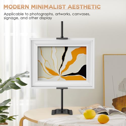 USION Adjustable Tabletop Easel Stand, Picture Easels for Display Up to 30" H, Heavy duty Metal Picture Frame Holder Stand Table top for Art, Photo, Canvas(Black)