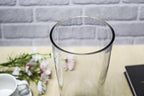 CYS EXCEL 10" Clear Glass Cylinder Vase Taper Down Flower Vase with 5" Wide Opening Elegant Centerpiece for Weddings, Events, and Home Décor - size: 10"H x 5"O x 3.5"B