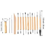 S & E TEACHER'S EDITION 19 Pcs Pottery Tools & Clay Sculpting Tools, Double Sided Ceramic Clay Carving Tool Set for Pottery Modeling Smoothing. - size: 19 PCS