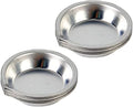 12pcs Makeup Palette Stainless Steel Small Round Paint Tray Artist Watercolours Paint Mixing Palette Tray