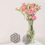 OYEFLY 6Pcs Flower Arrangement Holder,Metal Floral Grid Used for Vase Flower Arrangement Art (Black4in5in6in6) - color: Black4in5in6in6