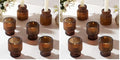DARJEN 6 Pcs Amber Candlestick Holders - Glass Taper Candle Holders Tealight Votive Candle Holders for Table Centerpieces, Wedding, Dinner Party, Home, Gifts (Pack of 2) - color: Amber, size: 6Pcs (Pack of 2)