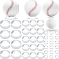 120 Pcs Baseball Holder Ring Stand 0.6/1.22/1.77 Inch Round Acrylic Stands, Small Display Stand Ring Clear Sphere Holder for Small Balls, Baseball, Golf Ball, Crystal Ball, Egg Stand, Marble, Softball - size: Stand: 0.6 1.22 1.77 in-120 pcs
