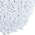 Galashield Flat Glass Marbles for Vases White Glass Gems Beads Pebbles Vase Filler (1 LB, Approx. 105 PCS) - color: White, size: 1 LB