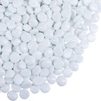 Galashield Flat Glass Marbles for Vases White Glass Gems Beads Pebbles Vase Filler (1 LB, Approx. 105 PCS) - color: White, size: 1 LB