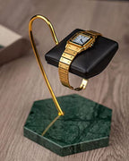 LYS&LYX Watch stand watch display stand watch holder watch Handcrafted watch holder (Green/Glod/Black) - color: green/glod/black
