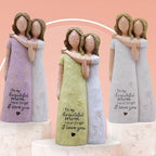 Mom Birthday Gifts from Daughter, Birthday Gifts for Mom from Daughter, Mother Daughter Gift, Mother of The Bride Gift, Sculpted Hand-Painted Figurine(Yellow) - color: Yellow