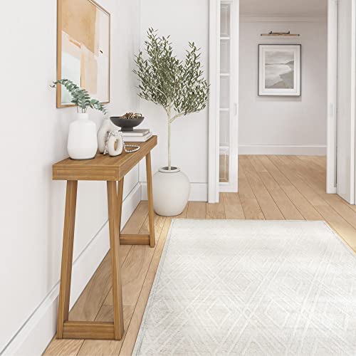 Plank+Beam Solid Wood Console Table, 46 Inch, Sofa Table, Narrow Entryway Table for Hallway, Behind The Couch, Living Room, Foyer, Easy Assembly, Pecan - color: Pecan, size: 46" Console Table