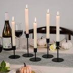 Smtyle Black Candlestick Holders Metal Taper Candle Holders Set of 5 Candle Stick Holder for Wedding Dinning Table Certerpiece Festive Party - color: Black-p5