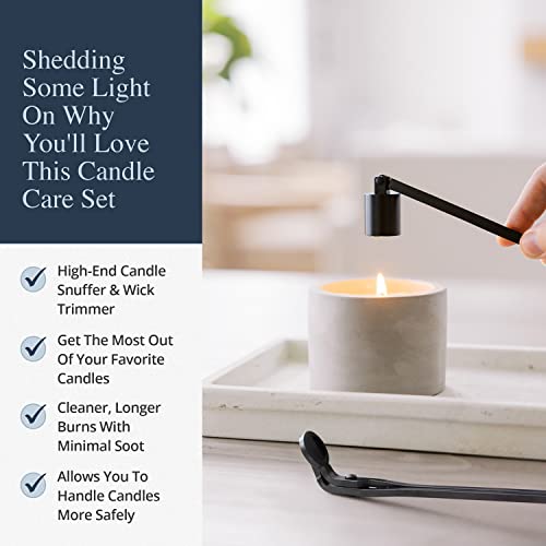 Airy Abode Candle Wick Trimmer and Candle Snuffer Accessory Set – Pick Your Color - color: Silver