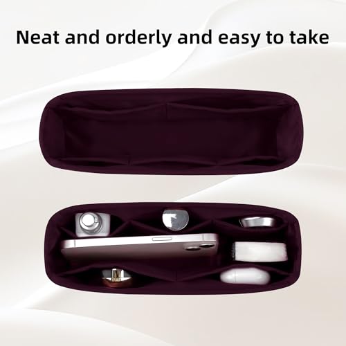DGAZ Purse Organizer Insert，Silk Bag Organizer，Luxury Handbag & Tote Shaper Fits Chanel CF Bags - color: Fuchsia, size: Jumbo 30