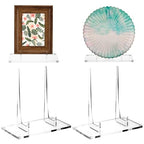 RattanView 2 Pcs Acrylic Book Stand, Clear Easel Stand for Display, Acrylic Plate Picture Frame Display Holder for Picture Book Decorative Plate Platter Photo(6 x 4 x 5.5 Inch) - size: 6 x 4 x 5.5 Inch