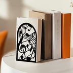 Musical Metal Book Ends Non-Skid Black Unique Bookend Decorative Heavy Book Ends for Shelves Heavy Duty Study Book Support Stoppers for Desk Musical Note 7x4.7x3.5 inch 1 Pairs/2 Pcs - style: Musical Note