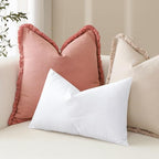 Artscope Synthetic Down Lumbar Pillow Insert, 14x22 Down Alternative Throw Pillow Insert. Ultra Soft Fluffy Sleeping Pillow with 100% Cotton Cover, Decorative Pillows-White. - size: 14x22 Inch (Pack of 1)
