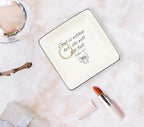 WODMIS Christian Preppy Bow Ceramic Jewelry Tray Dish, Coquette Bible Verse Jewelry Plate Ring Trinket Dish, Trendy Aesthetic Ribbon Gifts for Women Bestie Best Friends - color: Black