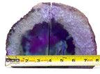 Agate Bookend with Rubber Bumpers Plus Includes Bonus Minerals (3.5-6 lb, Purple) - color: Purple, size: 3.5 - 6 lb