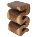 Haussmann Wood Wave BR Verve Accent Snake Table 12 x 14 x 25 in H Walnut Oil - color: Walnut, size: Large