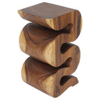 Haussmann Wood Wave BR Verve Accent Snake Table 12 x 14 x 25 in H Walnut Oil - color: Walnut, size: Large