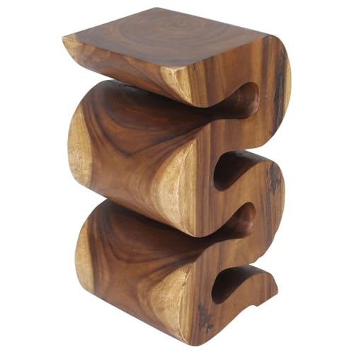 Haussmann Wood Wave BR Verve Accent Snake Table 12 x 14 x 25 in H Walnut Oil - color: Walnut, size: Large