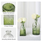RUCKACE Bud Vases in Bulk 22 Green Glass Small Vases Flower Vase Bulk for Centerpiece Table Wedding Decorations Home Decor Party(Gradient Green 22 Pack) - style: Gradient Green 22 Pack