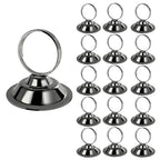 Urban Deco 16 PK Table Card Holder Place Card Holders Steel Card Holders for Photos, Food Signs, Memo Notes, Weddings, Restaurants, Birthday (Black) - color: Black