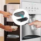 Silicone Refrigerator Drip Tray Catcher 2 packs.Protects Ice and Water Dispenser Pan From Spills,Fit Refrigerator Water Tray, Recycle and Dry Quickly (Semi-Circular, Black+Grey) - size: Semi-Circular
