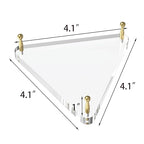 Acrylic Ball Holder 3-Pack, Small Size for Baseball, Softball & Golf Ball; Medium & Large Size for Basketball, Soccer, Volleyball; Horizontal Size for Rugby and Football - style: Triangle Gold - 4.1 x 3.6 inch