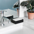 Yew Design Matte Black Square Soap Dish, Hand Soap Holder for Bathroom, Shower, Countertop, Bathtub, Wash Room, Kitchen with Non-Slip Protective Pads - color: Matte Black, size: Soap Dish Square