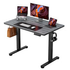 ErGear Height Adjustable Electric Standing Desk, 44 x 24 Inches Sit Stand up Desk, Memory Computer Home Office Desk, Grey - color: Grey, size: 43.3 X 23.6 Inches