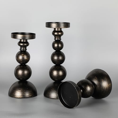 Candle Holders – Set of 3 Candlestick Holders, Luxury Wedding Gift & Modern Table Display