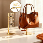 Gold Purse Display Stand, 2 Pack Handbag Display Stand Adjustable Height Stainless Steel Stability Non-slip Base,22lbs Large Bags Display Rack Luxury Purse Holder for Table Retail Closet - color: A-Gold
