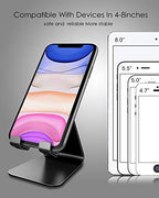CreaDream Cell Phone Stand, Cradle, Holder, Aluminum Desktop Stand Compatible with Switch, All Smart Phone, iPhone 11 Pro Xs Max Xr X Se 8 7 6 6s Plus SE 5 5s-Black - color: Black