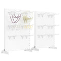 WALMANN Metal Tabletop Pegboard Display Standing Pegboards for Craft Shows, 12" x 16" Countertop Peg Board with Hooks for Jewelry & Accessories (Cream-White Pegboard with Hooks) - style: Cream-White Pegboard with Hooks