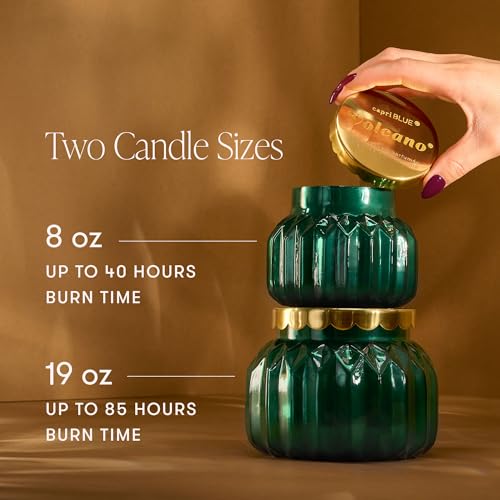 Capri Blue Royal Gem Holiday Candles - Jar Candles - Soy Wax Blend with Glass Candle Holder - Scented Candles for Home - Notes of Tropical Fruits & Sugared Citrus (Volcano, 19 oz) - size: 19oz