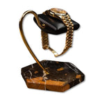 LYS&LYX Watch stand watch display stand watch holder watch Handcrafted watch holder (1-brown/glod/black) - color: brown/glod/black